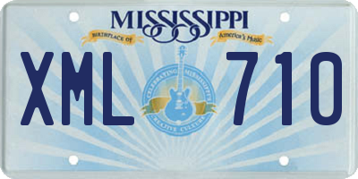 MS license plate XML710