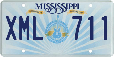 MS license plate XML711