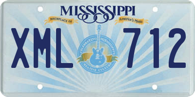 MS license plate XML712