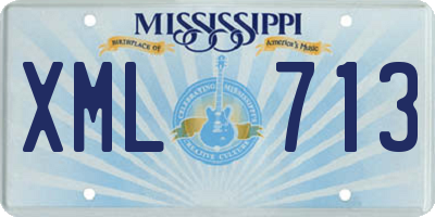 MS license plate XML713