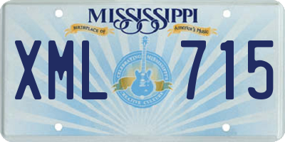 MS license plate XML715