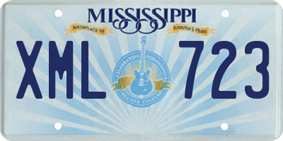 MS license plate XML723