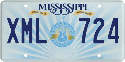 MS license plate XML724