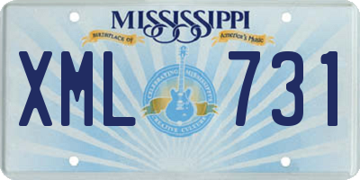 MS license plate XML731