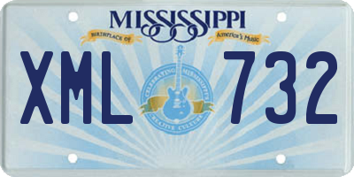 MS license plate XML732