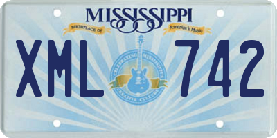 MS license plate XML742