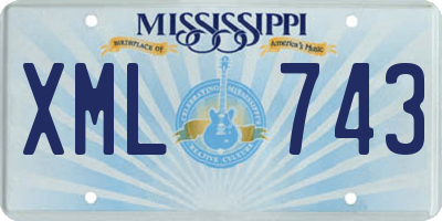 MS license plate XML743