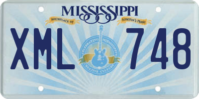 MS license plate XML748
