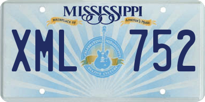 MS license plate XML752