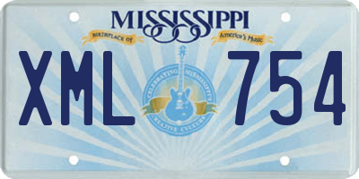 MS license plate XML754