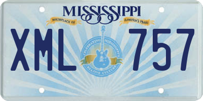 MS license plate XML757