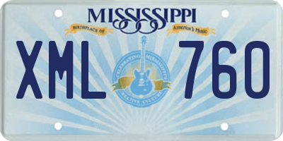 MS license plate XML760