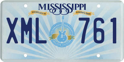 MS license plate XML761