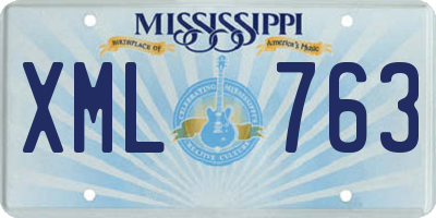 MS license plate XML763