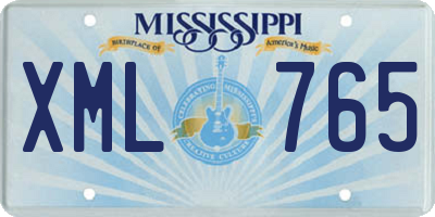 MS license plate XML765
