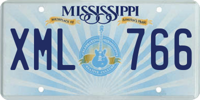 MS license plate XML766
