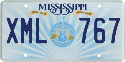 MS license plate XML767