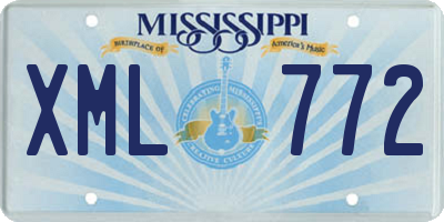 MS license plate XML772
