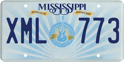 MS license plate XML773