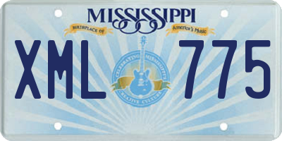 MS license plate XML775