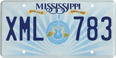 MS license plate XML783