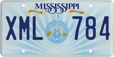 MS license plate XML784
