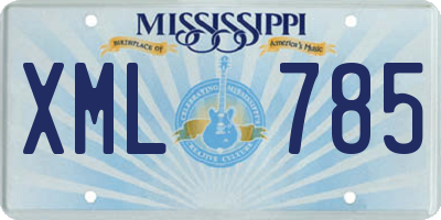 MS license plate XML785