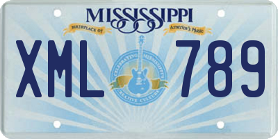 MS license plate XML789