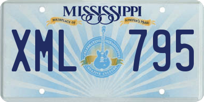MS license plate XML795