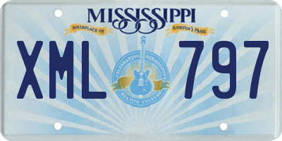 MS license plate XML797