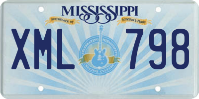 MS license plate XML798