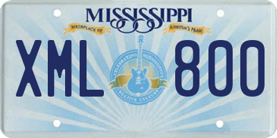 MS license plate XML800