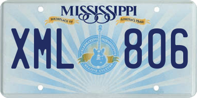 MS license plate XML806