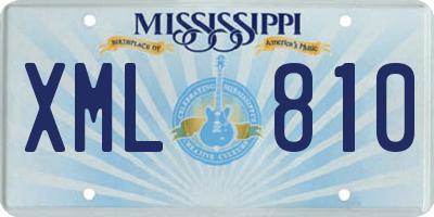 MS license plate XML810