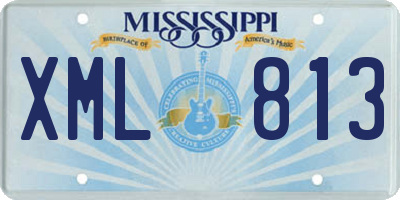MS license plate XML813