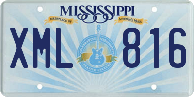 MS license plate XML816