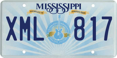 MS license plate XML817