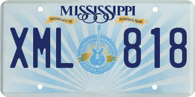 MS license plate XML818