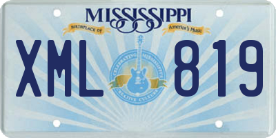 MS license plate XML819