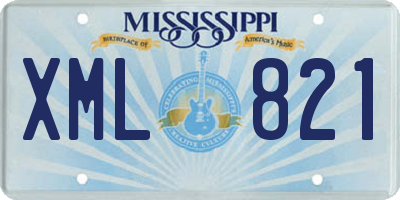 MS license plate XML821