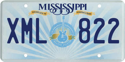 MS license plate XML822