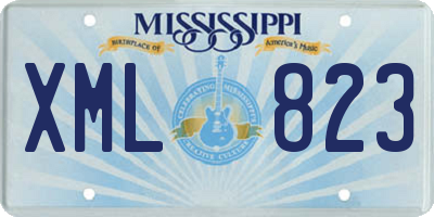 MS license plate XML823