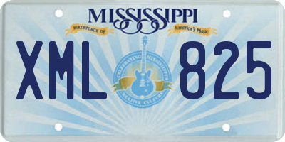 MS license plate XML825