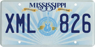 MS license plate XML826