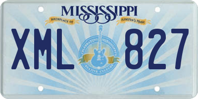 MS license plate XML827