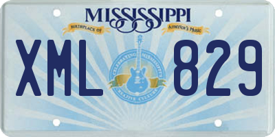 MS license plate XML829