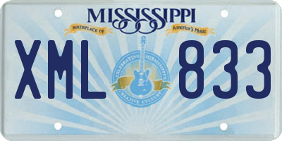 MS license plate XML833