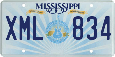 MS license plate XML834