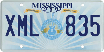 MS license plate XML835