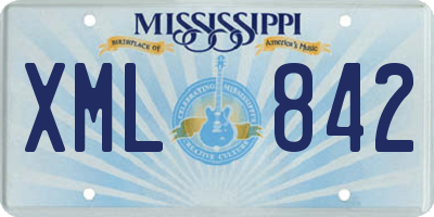 MS license plate XML842